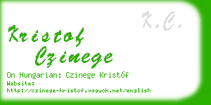 kristof czinege business card